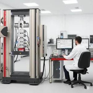 Etalonare forțe: mașini de încercări statice a materialelor, sens de solicitare: tracțiune și compresiune