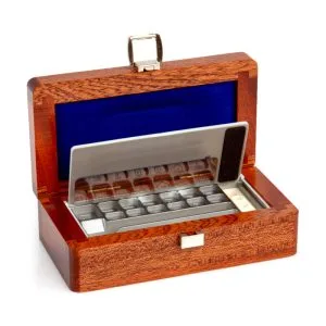 Set foi poligonale plate (1 mg - 500 mg) clasa F2, cutie din lemn, Radwag