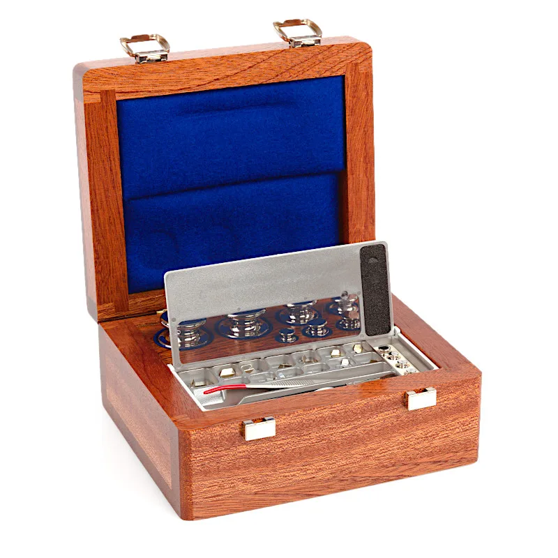 Greutăți cilindrice, set (1 mg - 200 g), cutie din lemn, Radwag