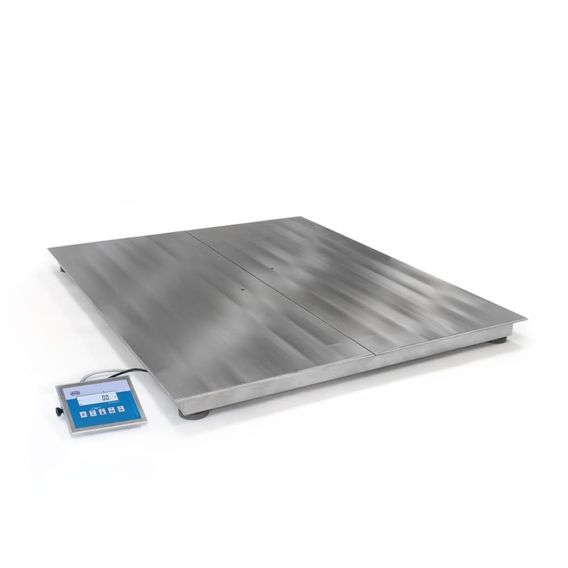 H315.4.600.H10/Z- Cântar cu platformă pentru locuri greu accesibile, cu scară,  din oțel inoxidabil cu 4 celule de încărcare și afișaj LCD cu iluminare din spate,Radwag