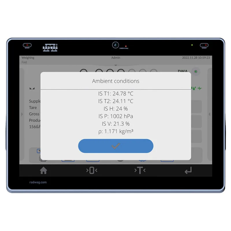 Balanță de precizie PS 1000.5Y - ELLIPSIS cu ecran de 10 inch și verificare utilizator, Radwag - Image 2