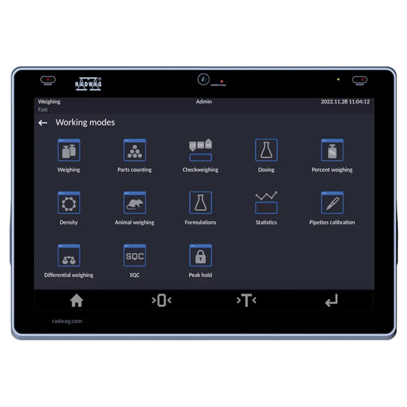 Balanță de precizie PS 1000.5Y - ELLIPSIS cu ecran de 10 inch și verificare utilizator, Radwag - Image 3