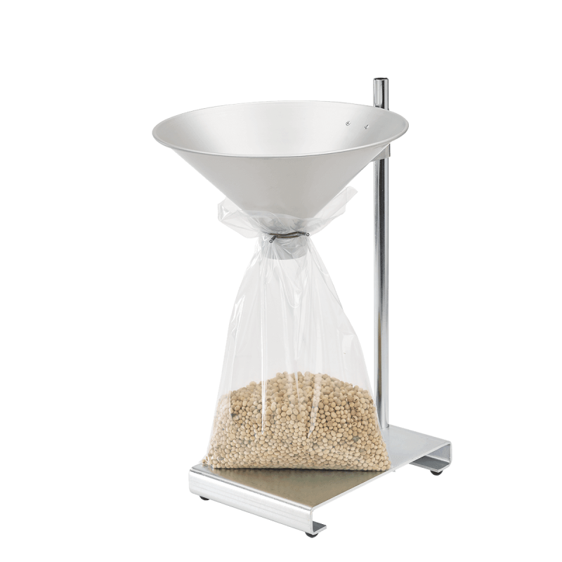 Stativ cu pâlnie pentru umplere pungi de mostre, Pfeuffer