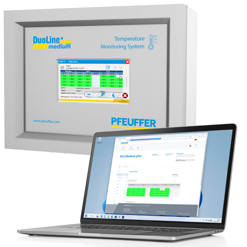 DuoLine STAR medium plus: sistem de monitorizare a temperaturii cu panou tactil , Pfeuffer