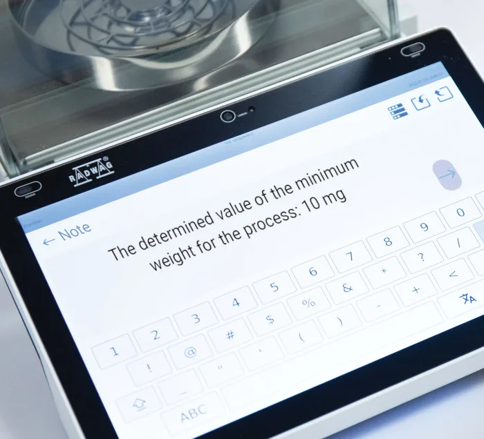 Balanța de precizie PS 600.5Y - ELLIPSIS cu ecran de 10 inch și verificare utilizator, Radwag - Image 4