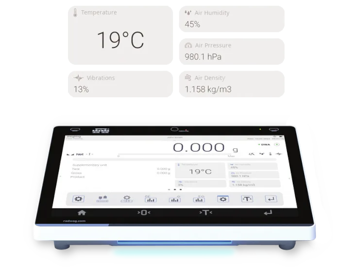 Balanța de precizie PS 600.5Y - ELLIPSIS cu ecran de 10 inch și verificare utilizator, Radwag - Image 2