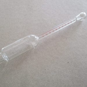 Butirometru pentru lapte degresat 0-1%, G, cu bulb inchis, Funke Gerber