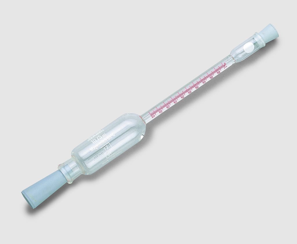 Butirometru pentru lapte degresat 0-1% cu bulb deschis, Funke Gerber