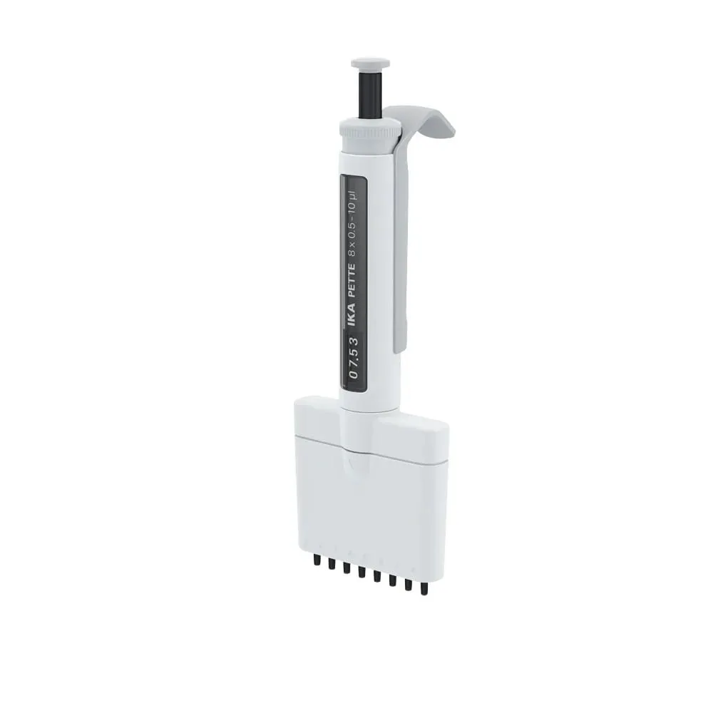 Pipetă IKA PETTE multi 8 x 0.5 - 10 µl, pentru transferul precis și repetabil al volumelor mici de lichid