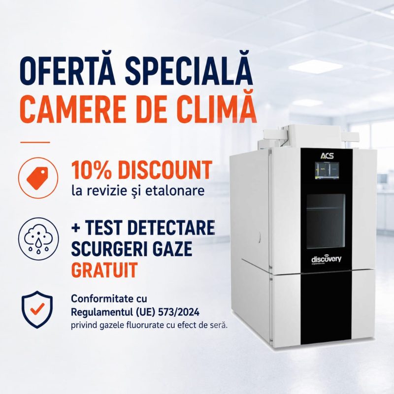 Revizie și etalonare camere de climă – 10% reducere + test detectare scurgeri gaze GRATUIT