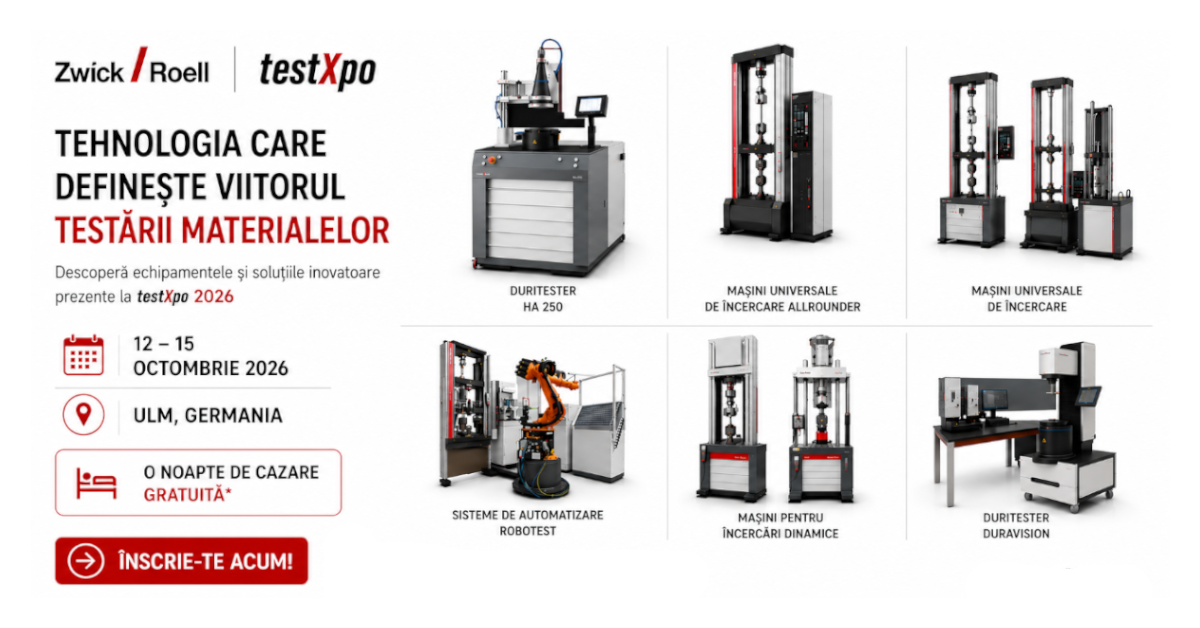 Descoperiți tehnologiile care vor defini viitorul testării materialelor la testXpo 2026