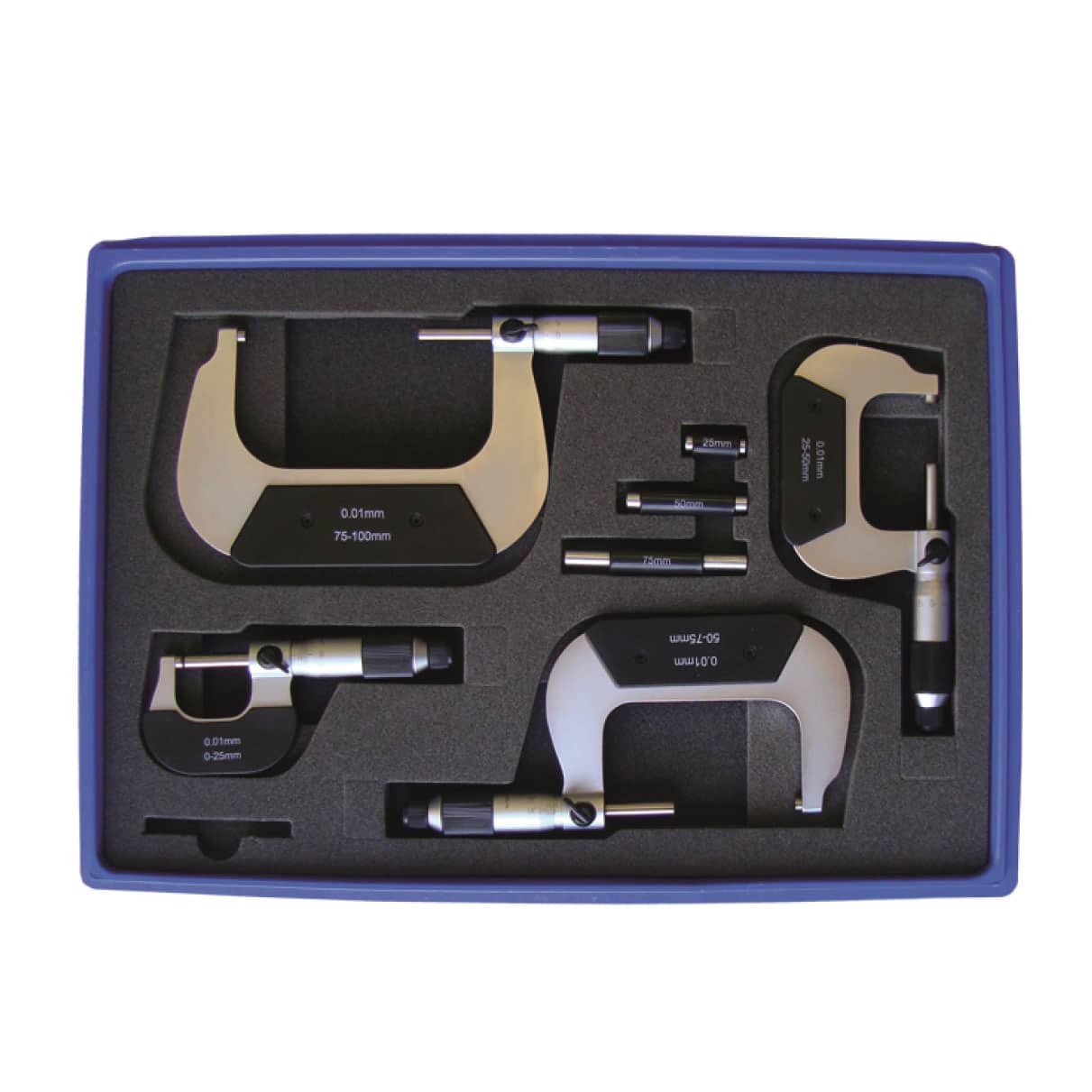 Set de micrometre de exterior cu cadru solid