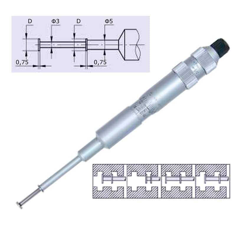 Micrometru cu canal intern