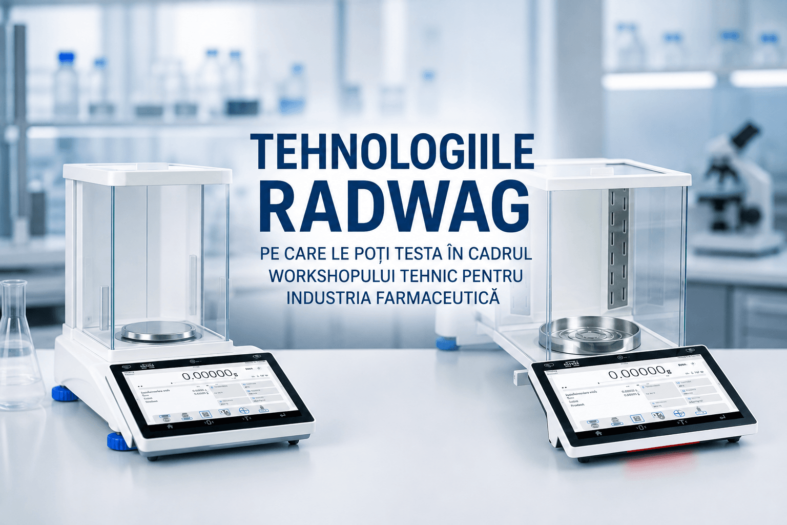 Tehnologiile RADWAG pe care le poți testa în cadrul Workshopului Tehnic pentru industria farmaceutică