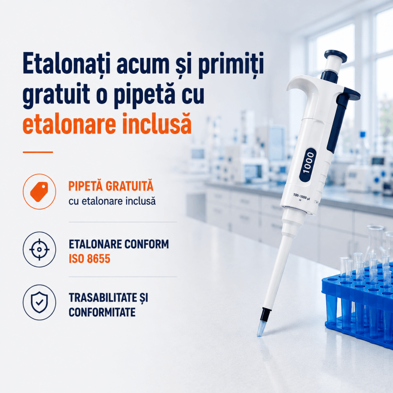 Etalonare Pipete Automate – Pipetă GRATUITĂ cu Etalonare Inclusă