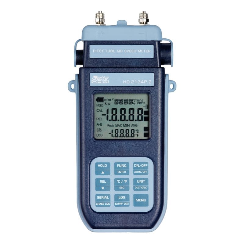 Datalogger micromanometru-termometru cu scară 200 mbar pentru viteza aerului