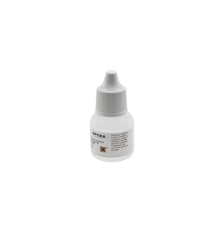 Ulei de imersie pentru microscopie optică, volum 10 ml, utilizat pentru creșterea aperturilor numerice și a contrastului în observații cu obiective cu imersie în ulei