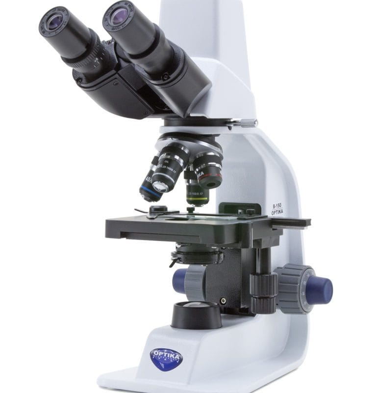 Microscop binocular digital cu câmp luminos, mărire 1000x, obiective PLAN pentru imagine plană, senzor digital pentru captură imagine și video, baterii reîncărcabile, conectivitate USB