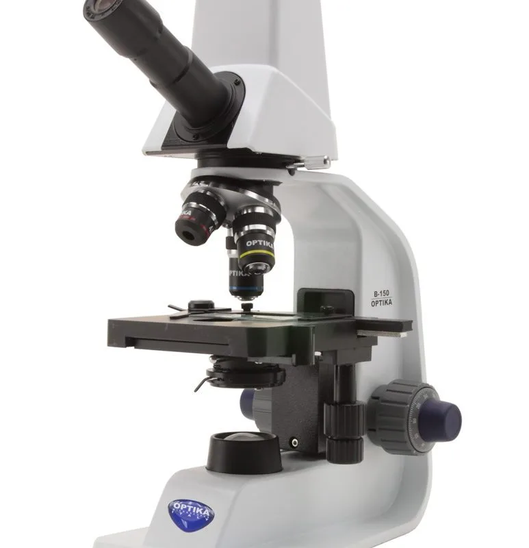 Microscop monocular digital cu câmp luminos, mărire 400x, obiective PLAN pentru imagine plană, senzor digital pentru captură imagine și video, baterii reîncărcabile