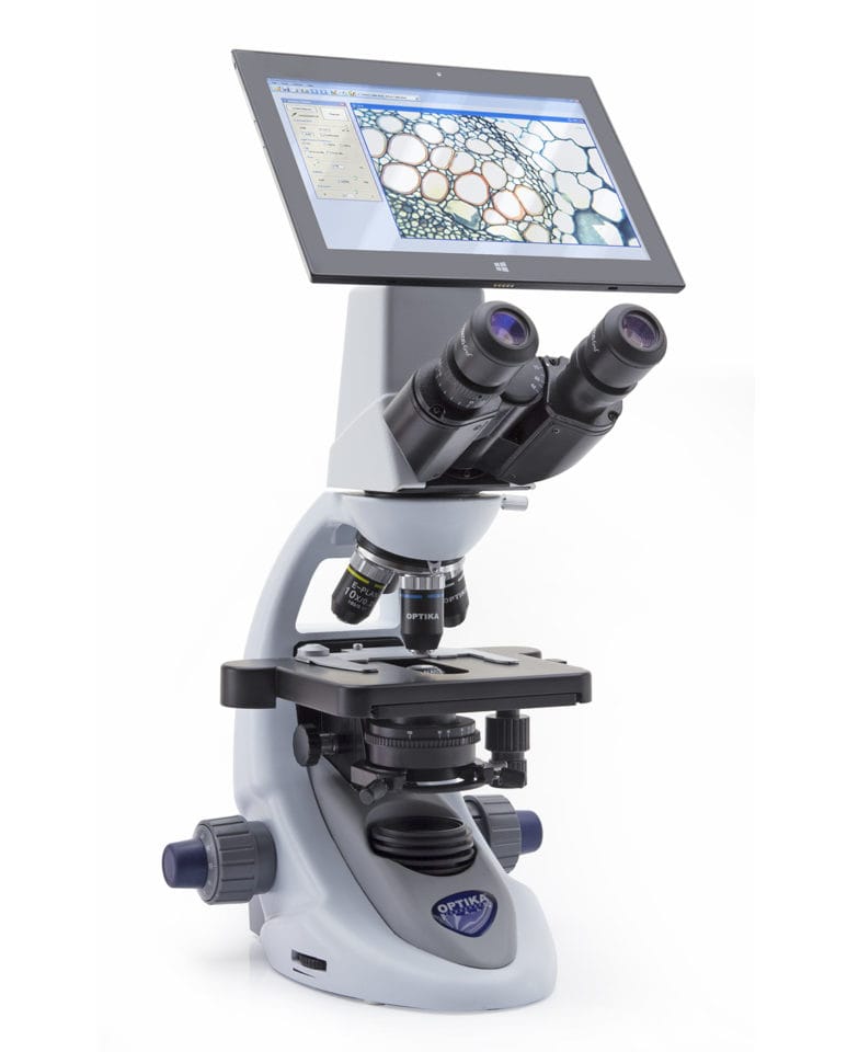 Microscop binocular digital cu câmp luminos, mărire 1000x, obiective PLAN pentru imagine plană, senzor digital pentru captură imagine și video, baterii reîncărcabile, conectivitate USB - imagine 22