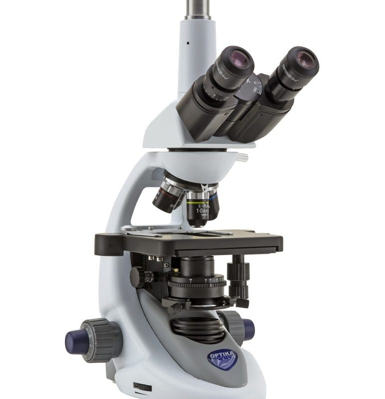 Microscop trinocular B-290, mărire 1000x, obiective PLAN, iluminare în câmp luminos, porturi pentru cameră video și ochi