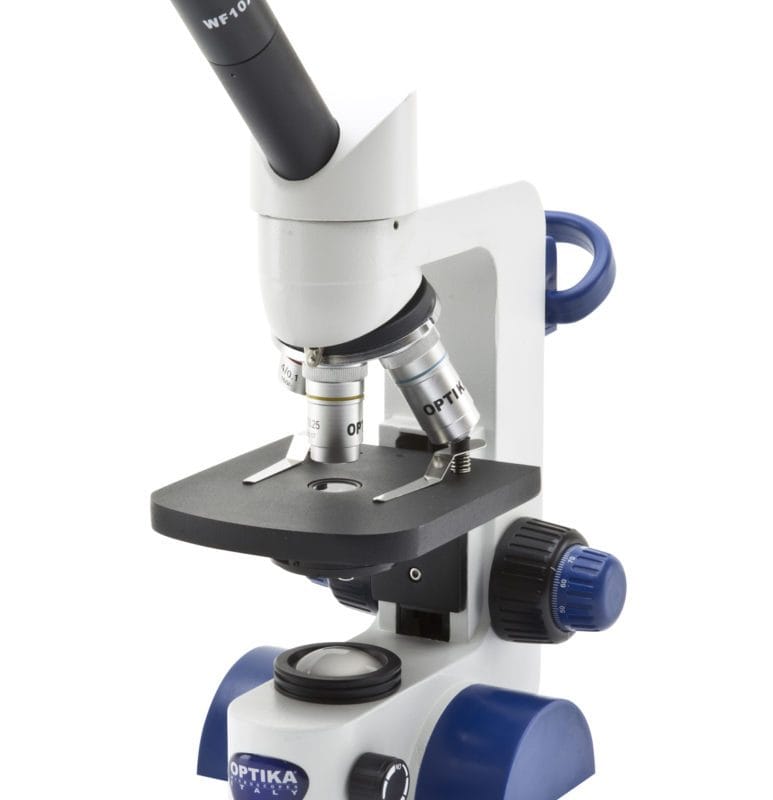Microscop monocular cu câmp luminos, mărire 400x, baterii reîncărcabile (nu sunt incluse)