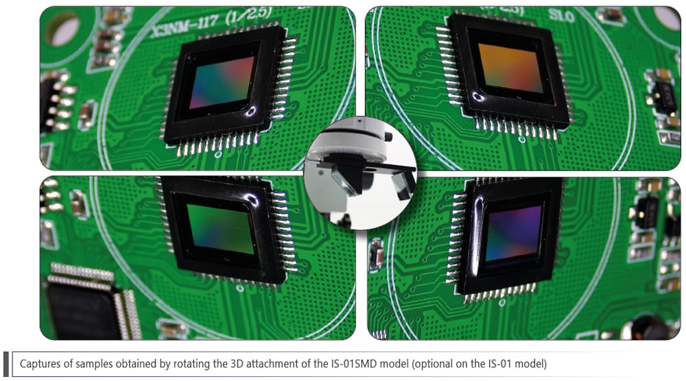 Sistem avansat de inspecție optică IS-01SMD dedicat componentelor electronice SMD (surface-mounted devices), cu masă de lucru, cameră digitală de înaltă rezoluție, iluminare LED coaxială și software de măsurare - imagine 3