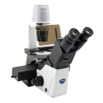 Microscop invertat digital IM-300 cu fluorescență LED, mărire 400x, oculare de lungă distanță de lucru plan-achromate IOS LWD PLAN F, cu 4 sloturi goale pentru seturi de filtre și cameră digitală pentru captură și analiză de imagini fluorescente - imagine 4