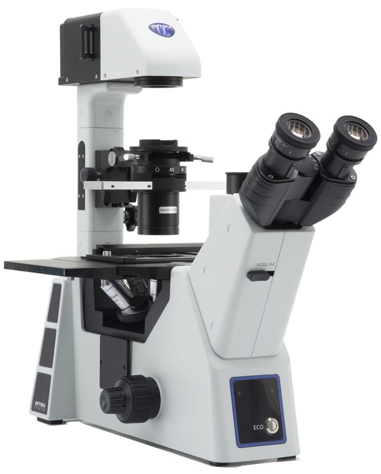 Microscop invertat cu contrast de fază IM-300, mărire 400x, cu oculare de lungă distanță de lucru plan-achromate IOS LWD PLAN, pentru observații biologice și celulare fără sistem de digitizare - imagine 32