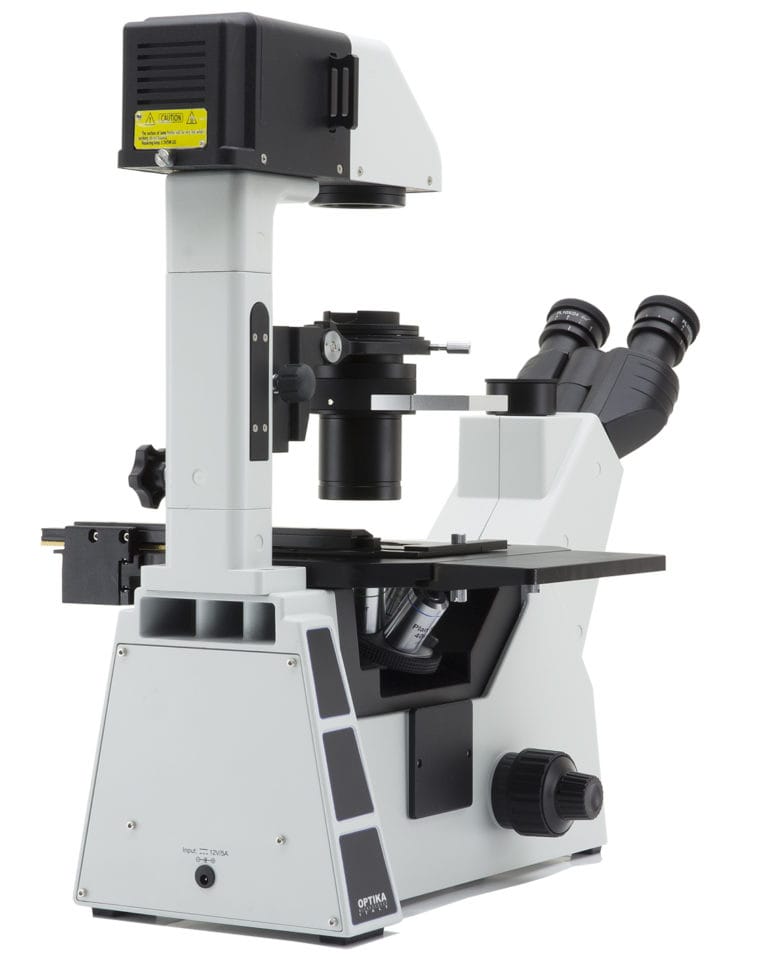Microscop de cercetare invertat IM-5 cu contrast de fază, oculare de lungă distanță de lucru plan-achromate IOS, fără obiective incluse în livrare, pentru aplicații biologice și medicale avansate