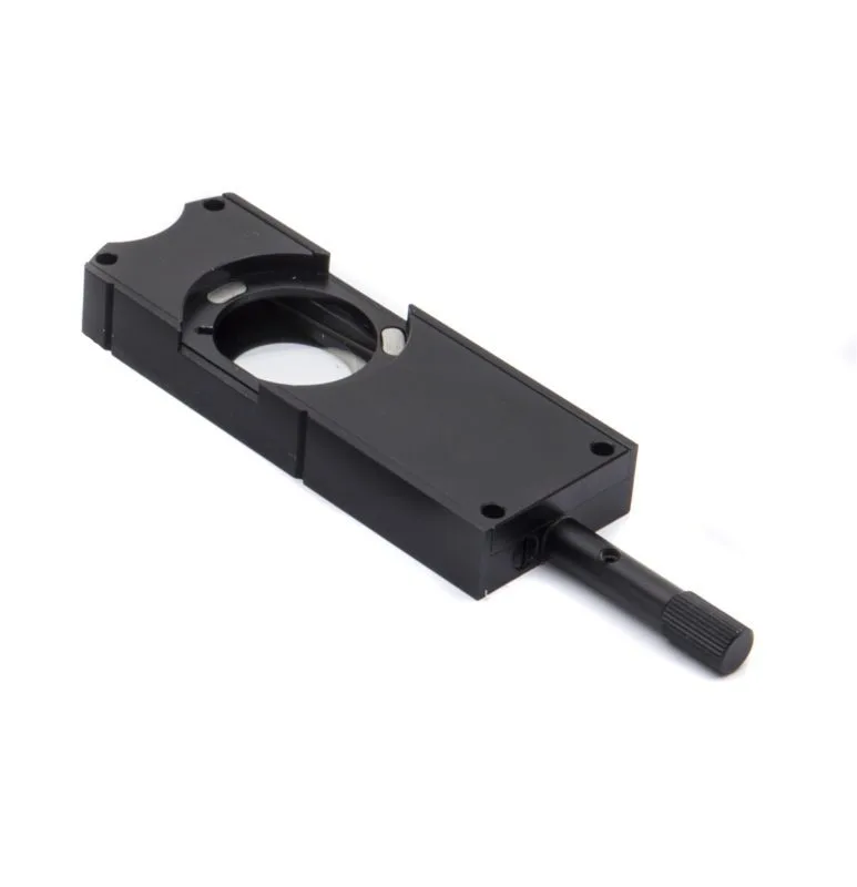 Platou DIC cu prismă Nomarski pentru microscopie în contrast interferențial diferențial în câmp luminos transmis, separator de faze pe două raze ortogonale pentru imagini cu relief 3D