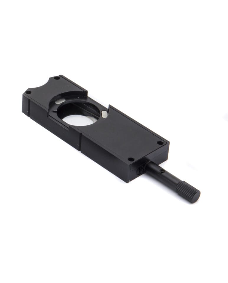Platou DIC cu prismă Nomarski pentru microscopie în contrast interferențial diferențial în câmp luminos transmis, separator de faze pe două raze ortogonale pentru imagini cu relief 3D