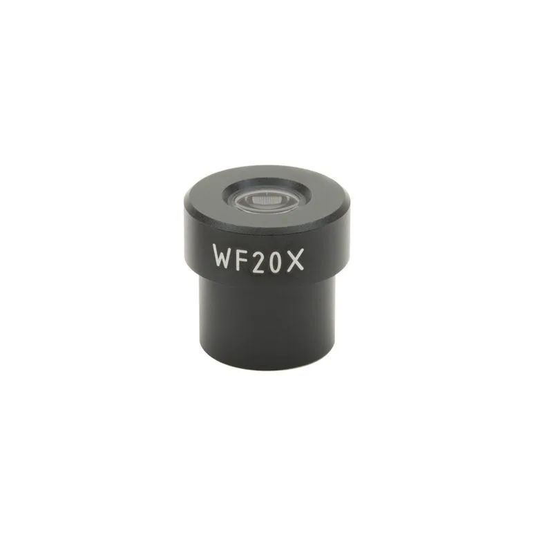 Ocular microscopic WF cu mărire 20x, diametru 23mm, cu câmp vizual larg (wide field), pentru observații cu mărire mare