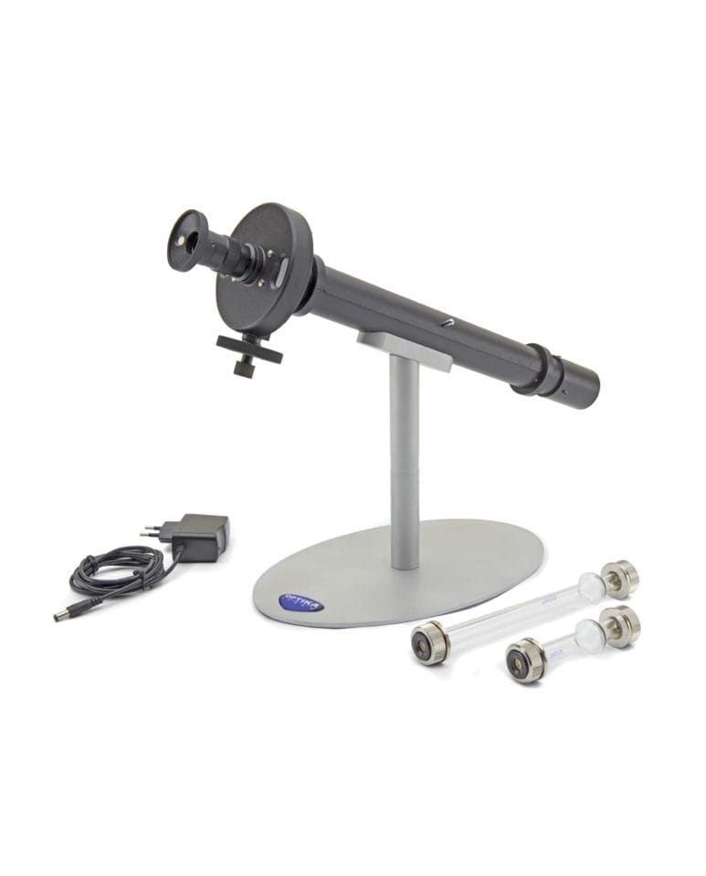Polarimetru pe banc cu disc, instrument de laborator pentru măsurarea activității optice și rotației planului de polarizare a luminii în soluții, utilizat în chimie analitică, industria zaharului, și farmacie pentru determinarea purității și concentrației compușilor optici activi - imagine 3