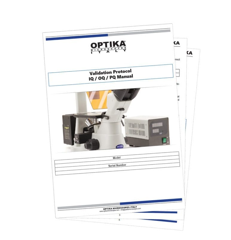 Manual de validare IQ/OQ/PQ pentru microscop B-510, conformitate GxP, protocol complet de calificare și performanță